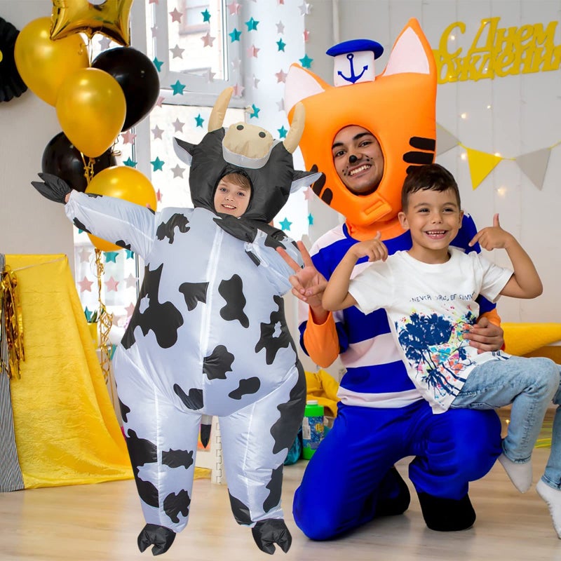 Stegosaurus Inflatable Cow Costume Kids  Boys Halloween Costume Blow Up Costumes for Kid Funny Cow Suit for Cosplay Party - Image 5